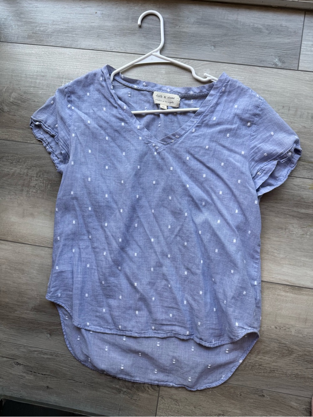 Cloth & Stone  Light Blue V-Neck Shirt